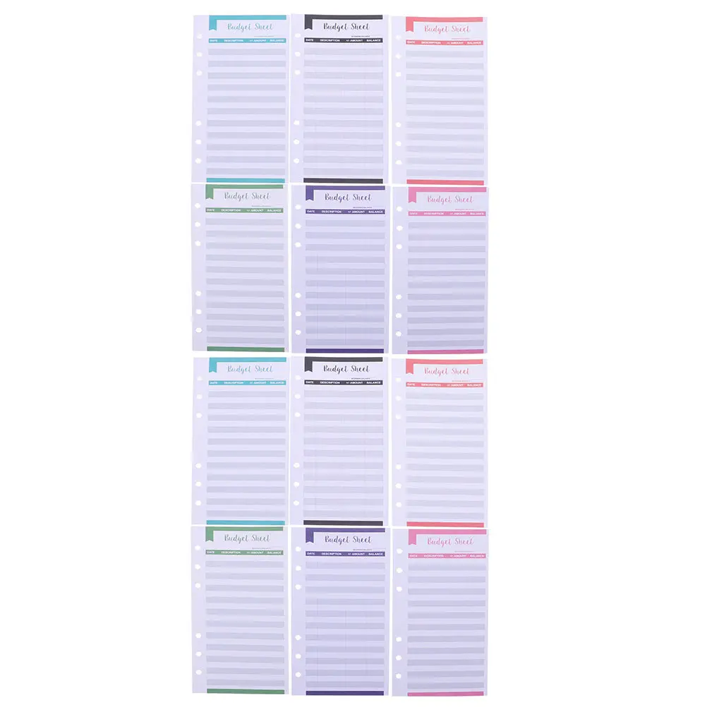 24Pcs Budget Cards Portable Household Budget Planner Daily Expense Tracker for Home Travel Picnic Business Trip Financial
