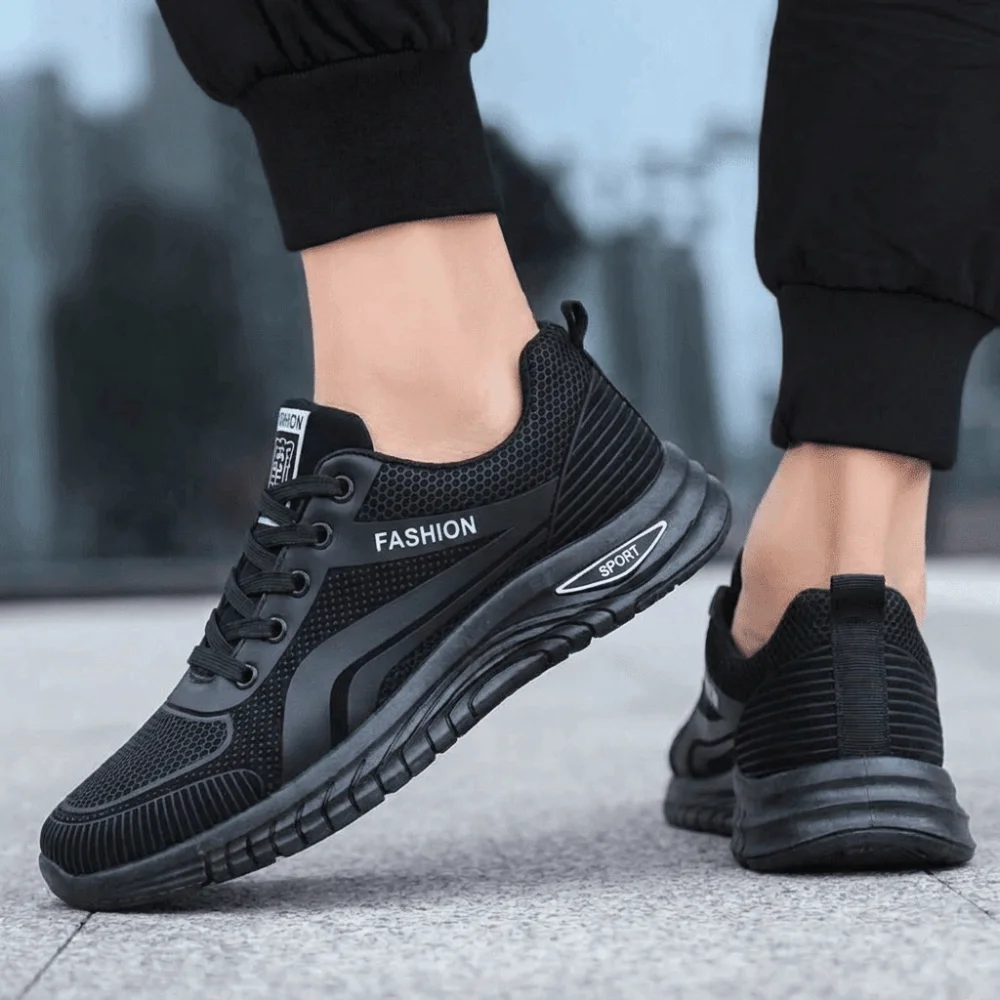 New Breathable Men's Casual Sneakers Anti-slip Lace Up Sports Shoes Wear-resisting Soft-soled Running Shoes for Spring Autumn