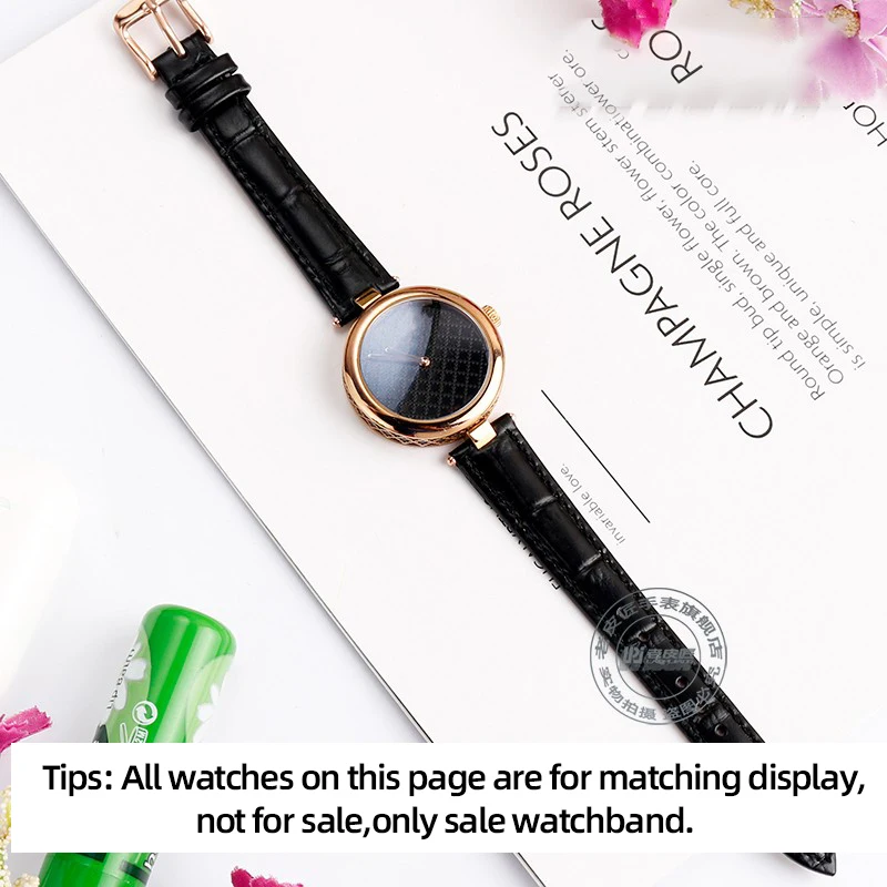 Notched Genuine Cowhide Watch with Accessories For GC YA1414 YA1415 Watchband 12mm 14mm Pin Buckle Bracelet Concave Interface