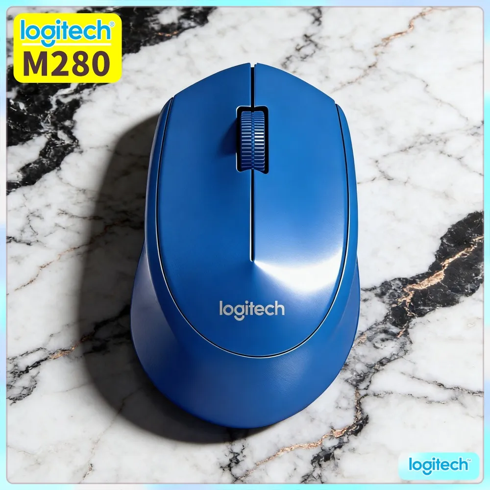 Logitech M280 Wireless Mouse 2.4Ghz Nano Receiver 1000 DPI 18-Month Battery Ergonomic Grip For PC Desktop Linux