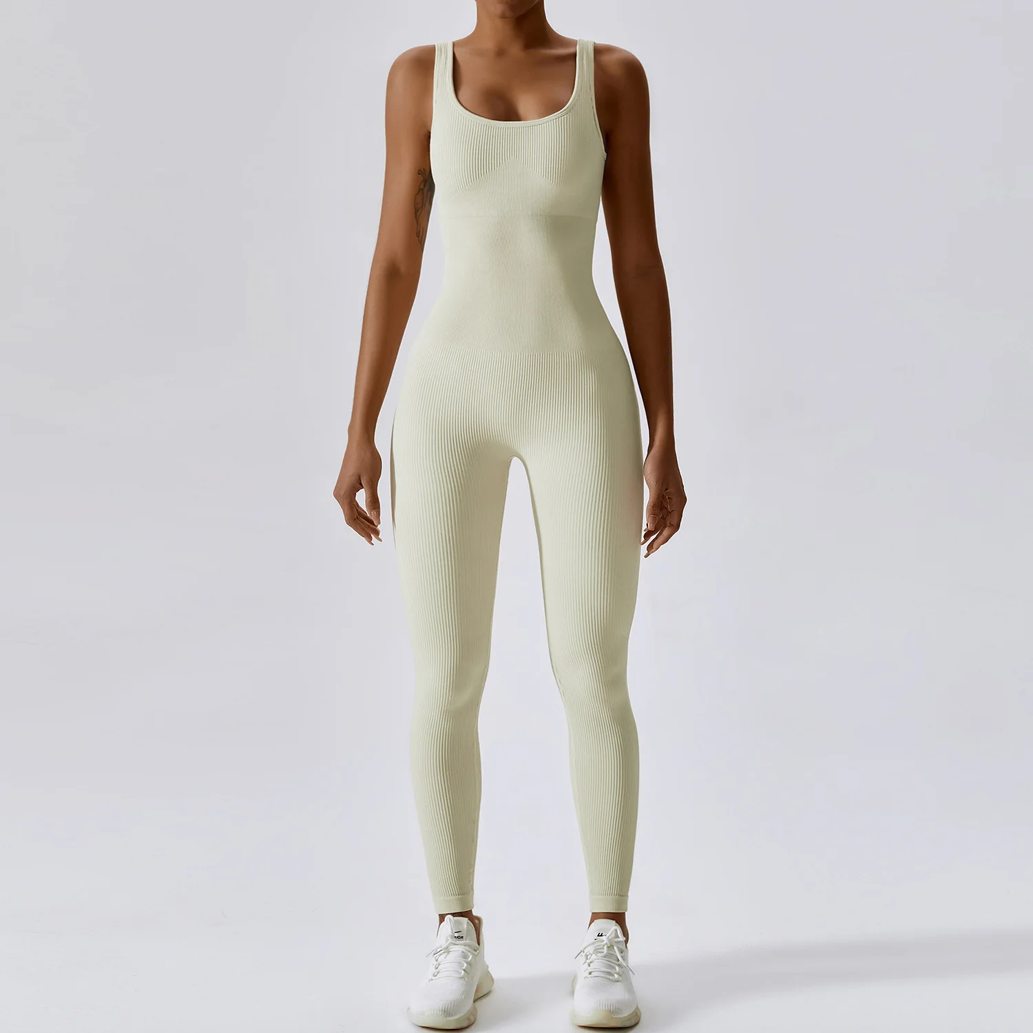Ensemble de survêtement de yoga sans couture pour femme, combinaisons de yoga, barboteuses d\'entraînement, vêtements de sport, costume de batterie,