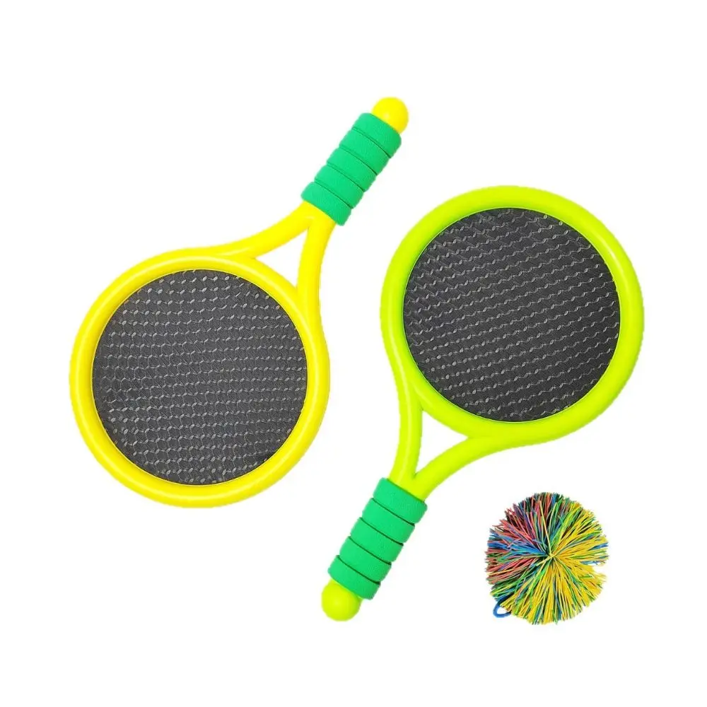Juego de raquetas de bádminton con mango cómodo, pelotas de tenis portátiles, juguetes para niños, volantes fáciles de agarrar