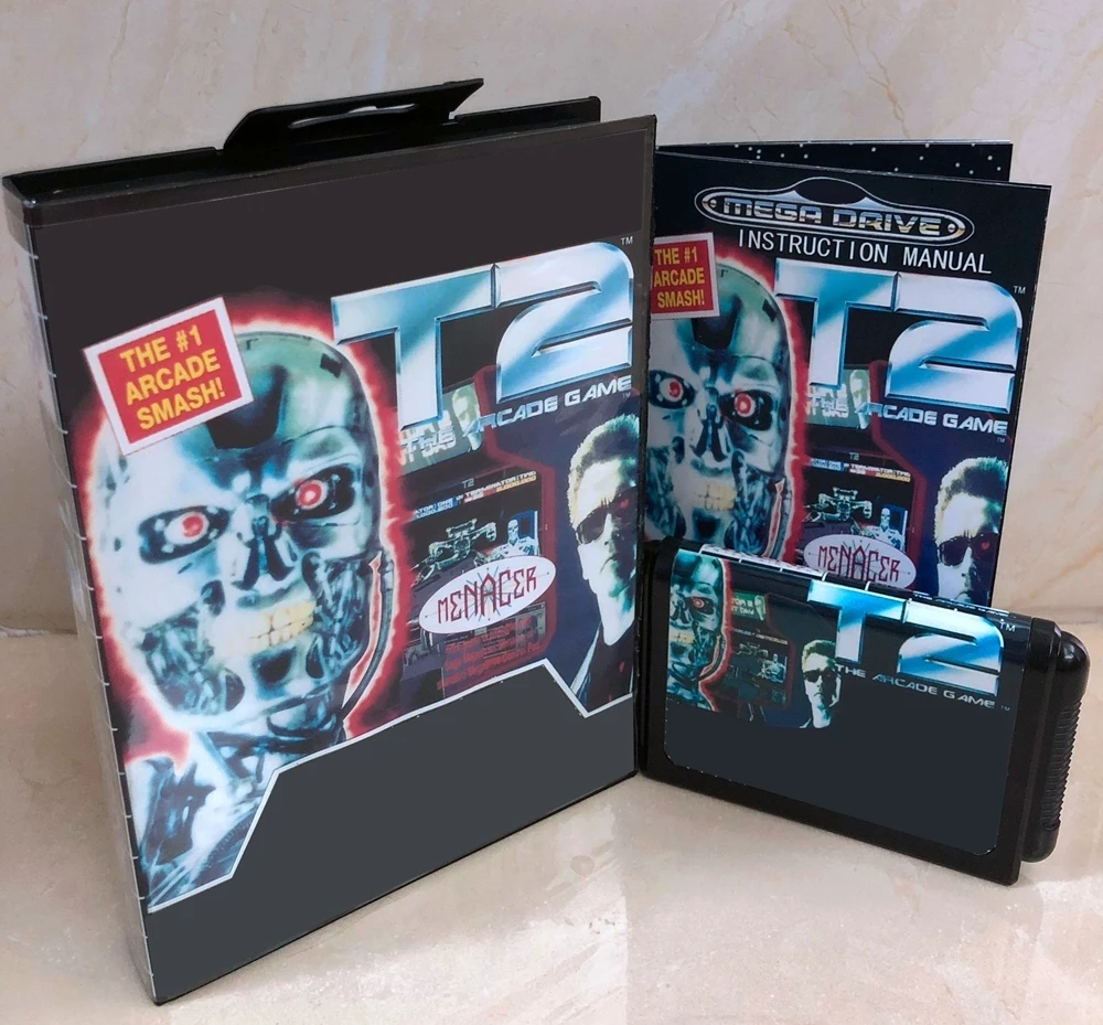 

New Arrival T2 The Arcade Game 16bit MD Game Card With Retail Box & Manual Book For Sega Mega Drive/ Genesis