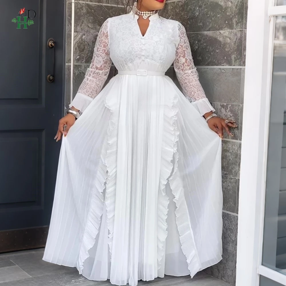 African Clothes Women Dashiki Daily Ankara Dress Turkey Fashion Maix Gown Plus Size Elegant Wedding Party Dress 2026 Summer New