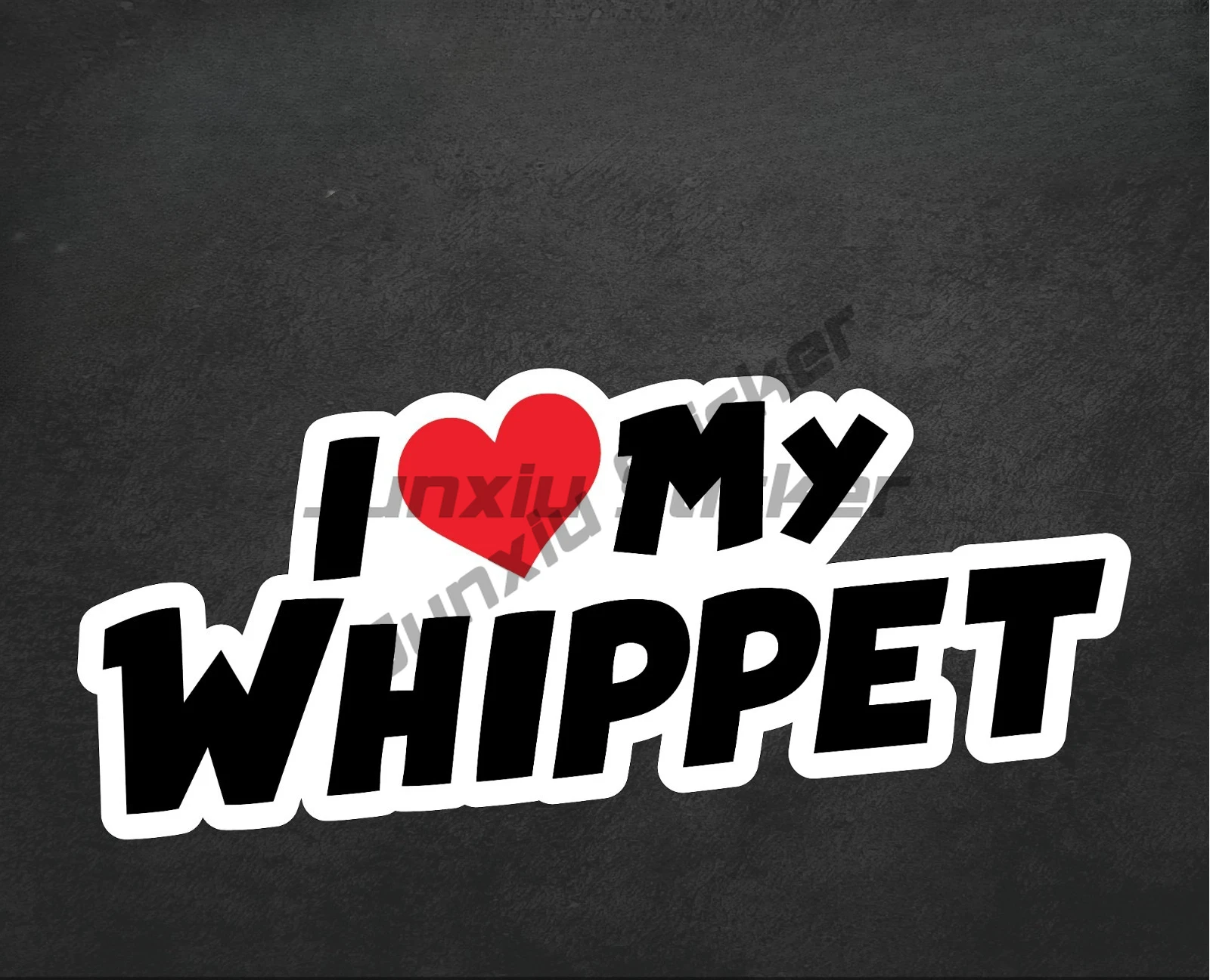 

I Love My Whippet Sticker Vinyl Car Decal Cheap Funny Sport Heart Pet Dog