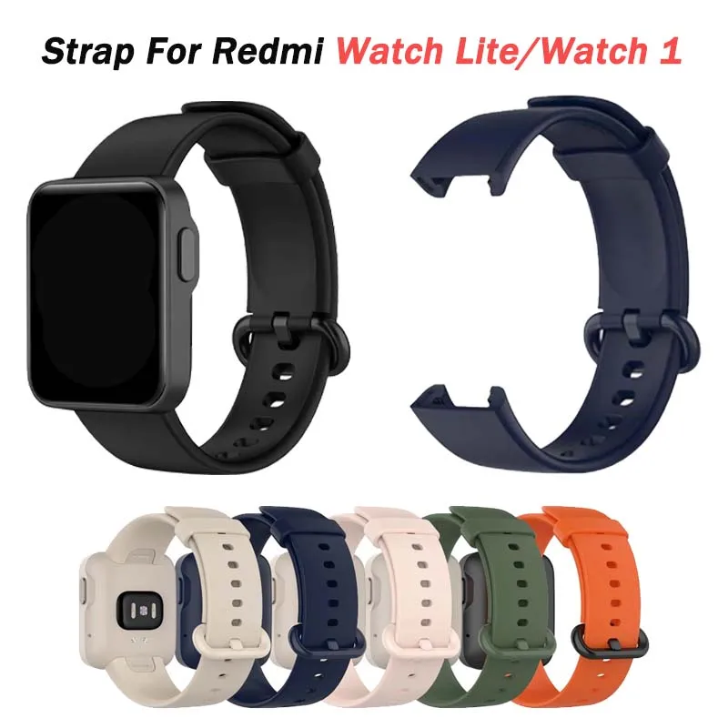 Silicone Band for Xiaomi Redmi Watch Lite  - Adjustable Tang Clasp, - Durable Protective Case Compatible with Xiaomi Mi Watch 1