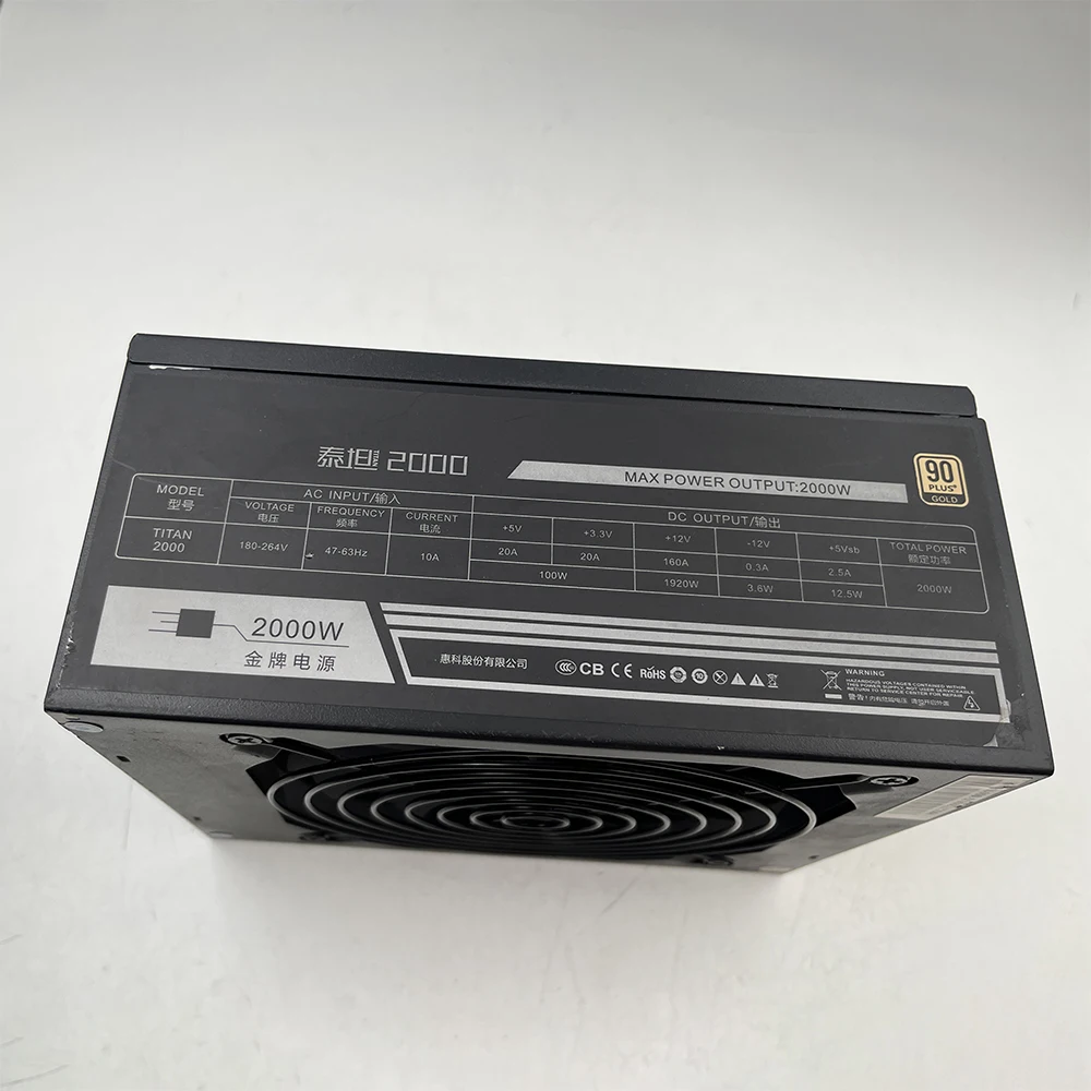 HKC-2000 2000W Gold Medal Module ATX Twin CPU Quiet PC Power Supply 100% Test Before Shipment