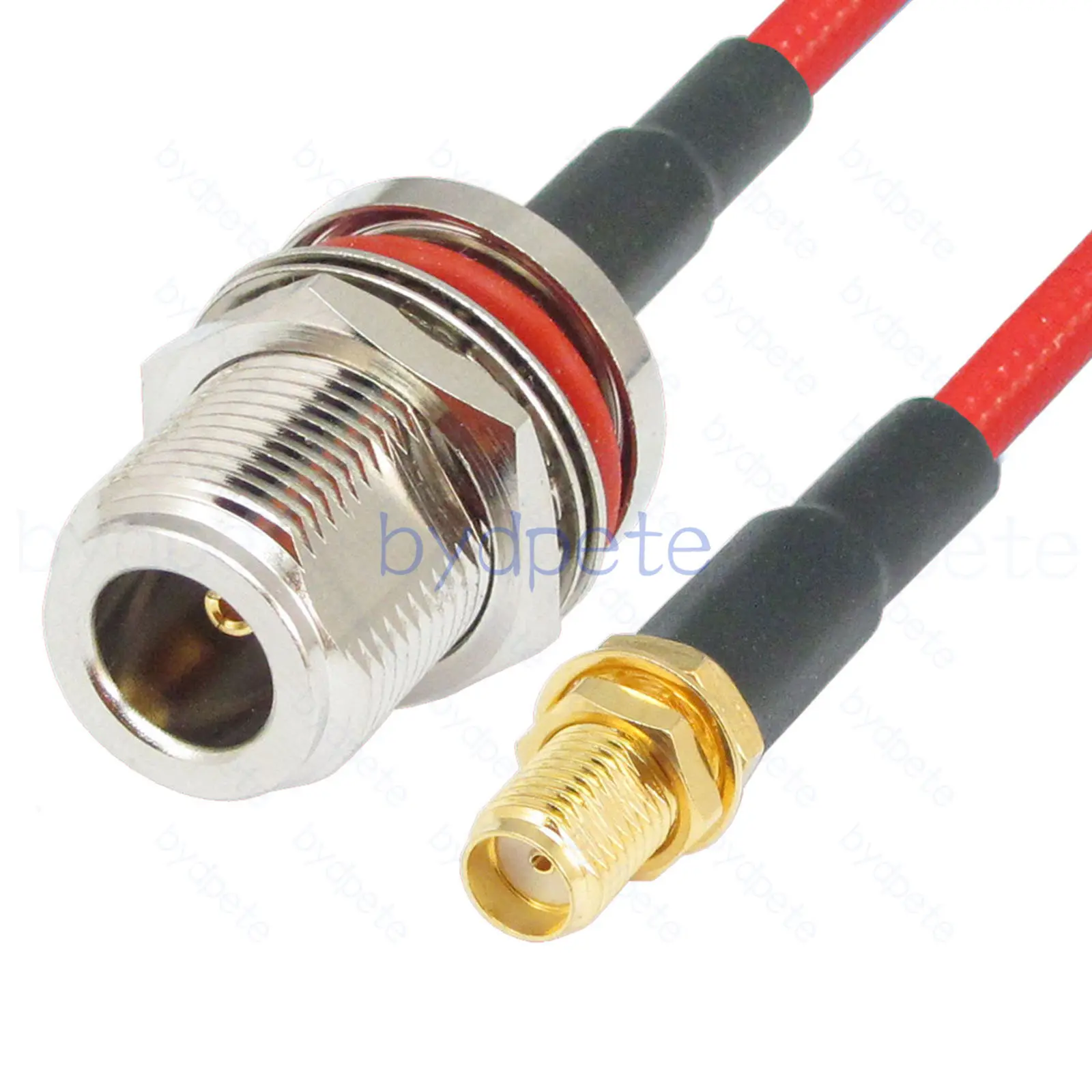 

RG402Red FEP N Female Bulkhead Waterproof to SMA Female Jack Semi Rigid Flexible Coaxial Cable Low Loss RF 50ohms Coax Koaxial