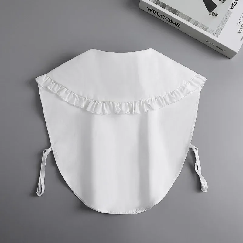 White Lapel Button Down Shirt Detachable Collar Female Removable Half Shirt Formal Suita Fake Collar Clothing False Collars