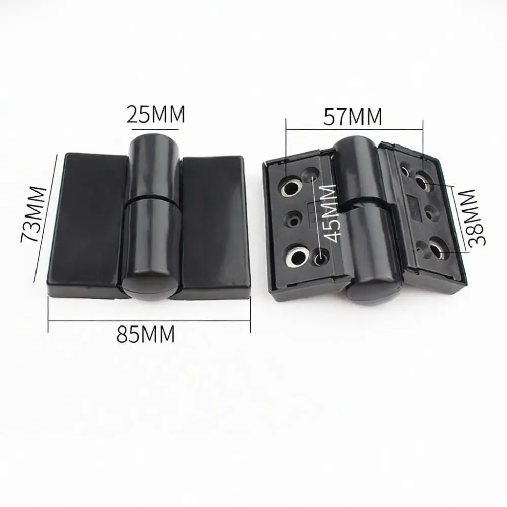 Professional Public Toilet Partition Hardware Black Nylon Support Leg Hinge Indicator Lock Corner Bracket Commercial