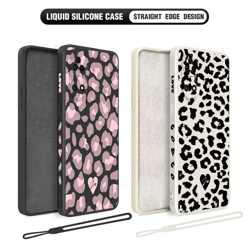 Funda de teléfono con estampado de leopardo de Color para Huawei, P50, P40, P30, P20, Nova 10, 10SE, 9, 9SE, Mate 40, 30, 20 Pro, Lite, P Smart,