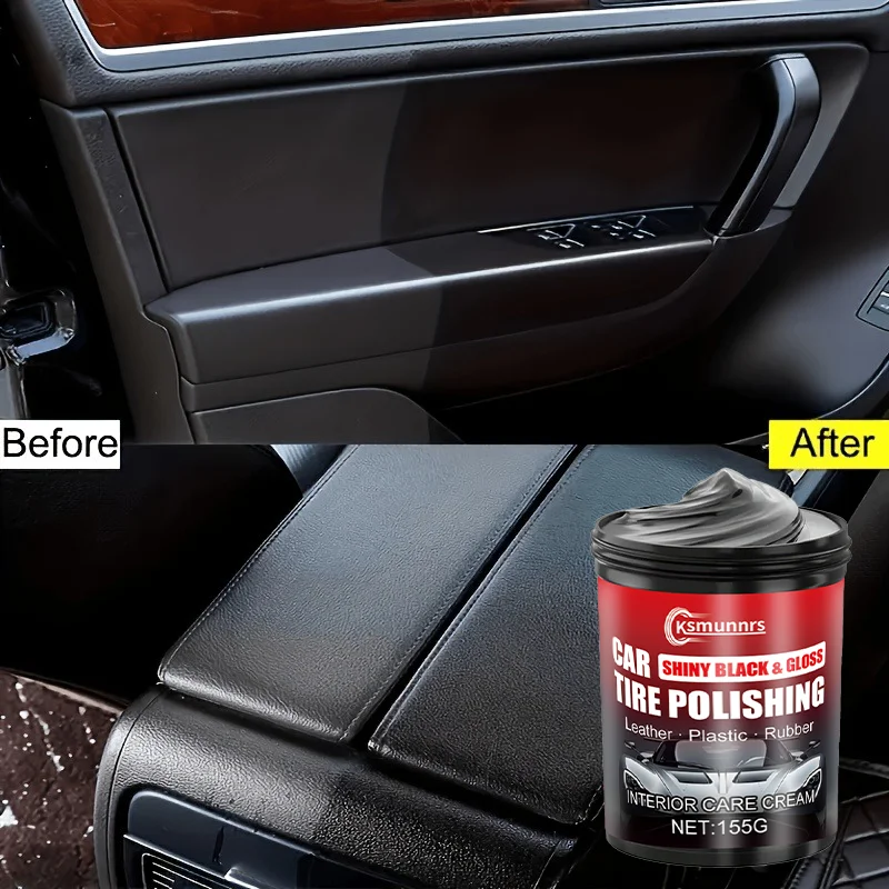 Multi purpose automotive interior polishing paste, black interior panel repair polishing wax, suitable for seat armrests, extern