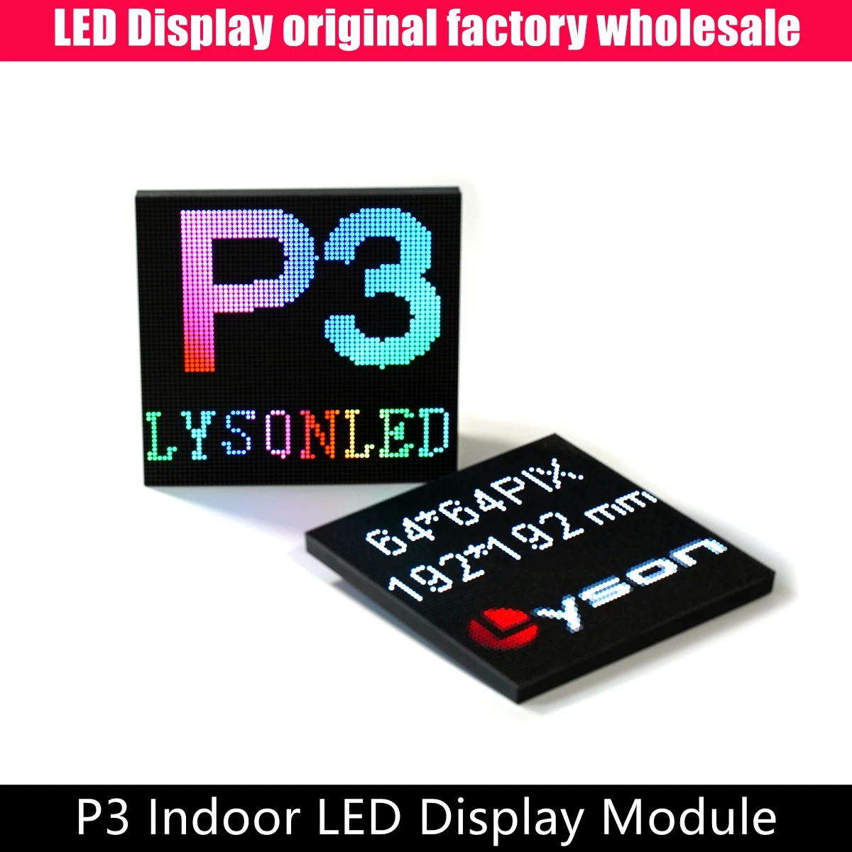 Indoor SMD P3 RGB LED Matrix Screen Module 64x64 Pixels High Resolution 1/32 Scan Sign Board Wholesale