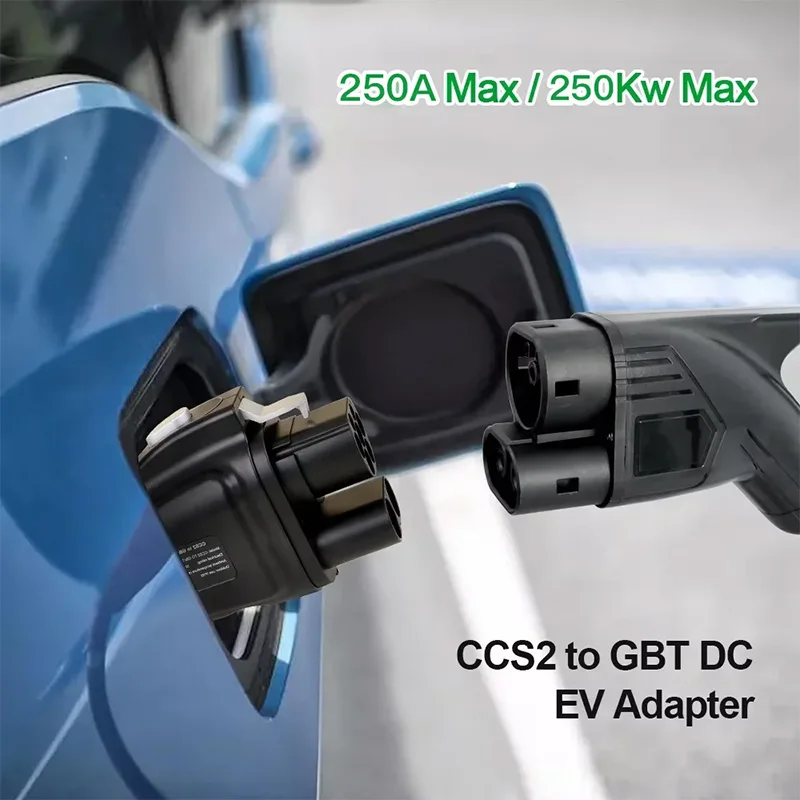 CCS2 to GB/T EV Converter Adapter DC 250A 1000V CCS Combo2 to CHAdeMO GBT TO CCS1 250KW Electric Vehicle Fast Charging Adaptor