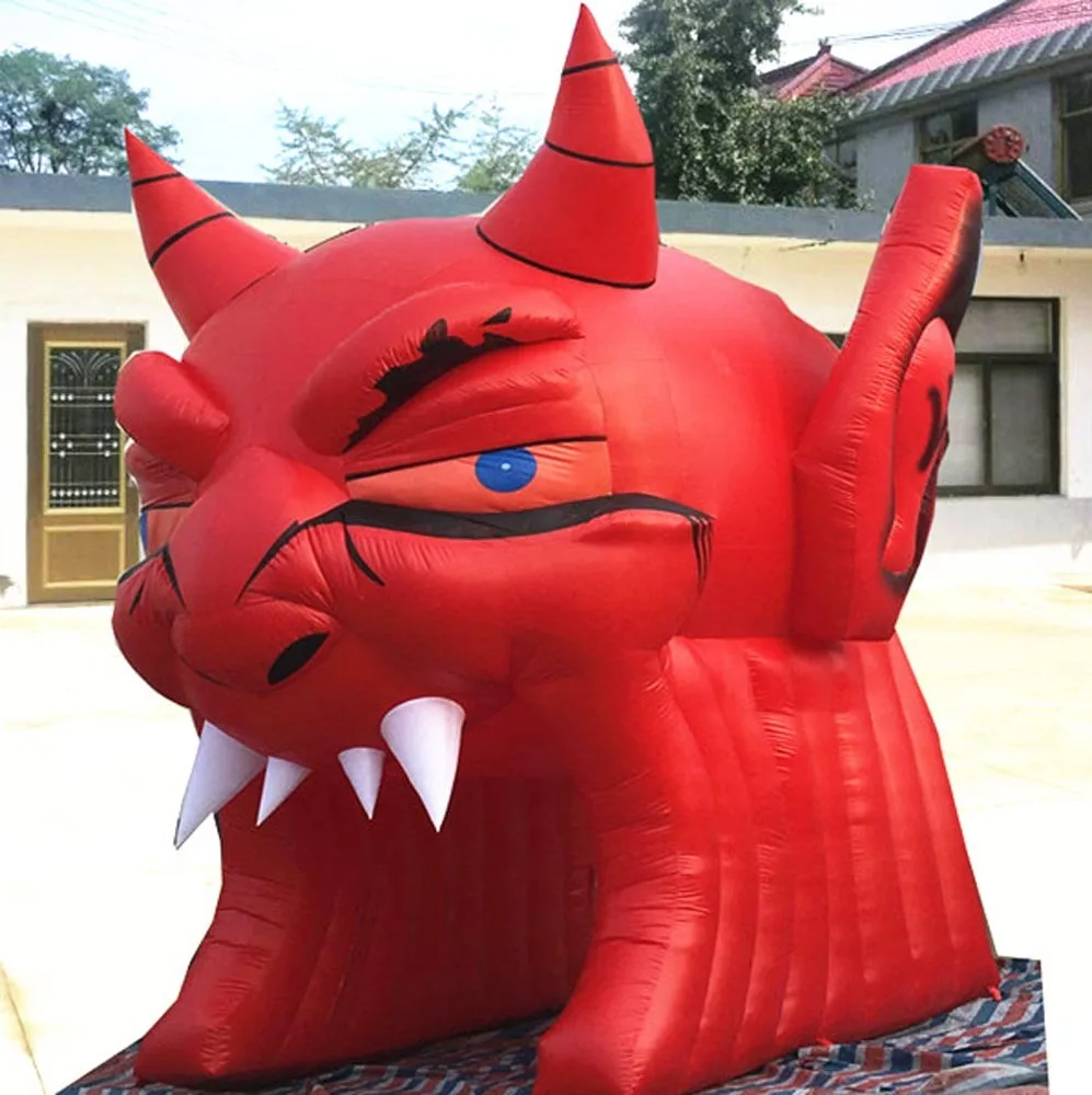 wholesale Stage Red 4.5mH Inflatable Evil Entrance Tunnel Demon Arch Tent For Outdoor Event Halloween Decoration