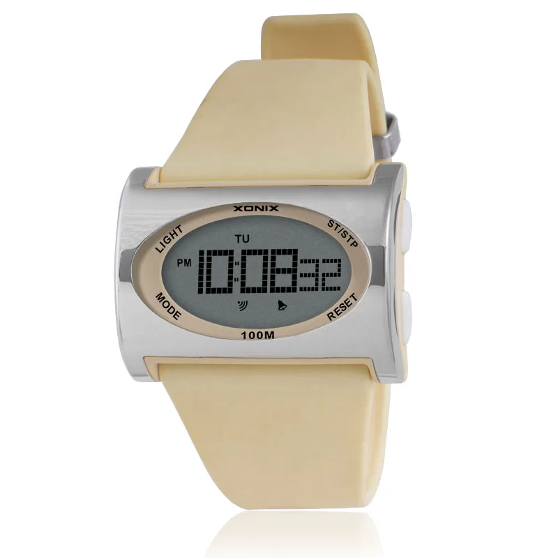 XONIX New Fashion Personality Creative LED Luminous Waterproof 100m Multi-function Girl Student Electronic Watch Female ED