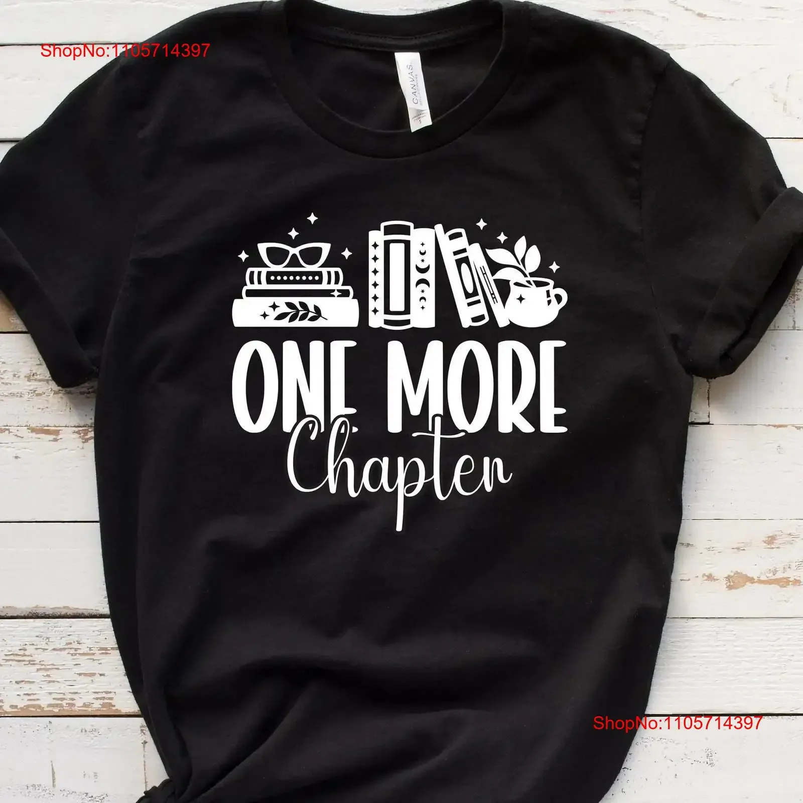 Reading T Shirt for Book lover Teacher One More Chapter Christmas Bookish Funny T2279 vintage Washed Breathable Stylish homme