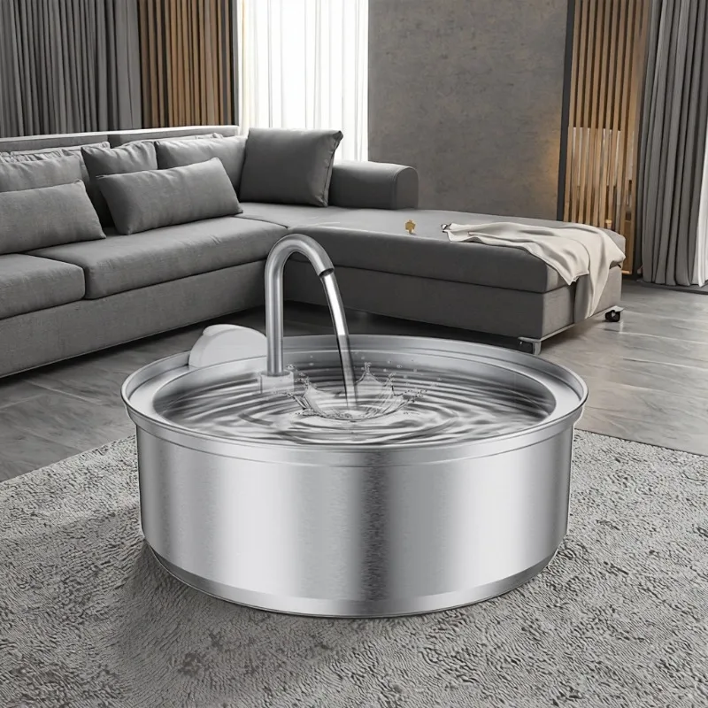 

OEM ультра-тихий экологически чистый диспенсер для воды из нержавеющей стали для домашних животных для собак IPX5 водонепроницаемый четырехместный диспенсер для путешествий