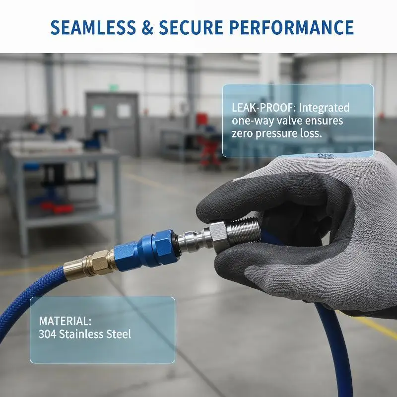8MM M10x1 Adapter Pneumatic Quick Coupler For Maintenance Reliable Connection Secure Thread Fittings Easy To Connect