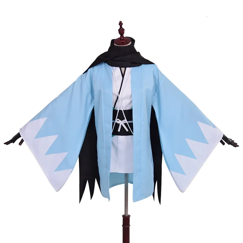 New Japanese destination/big order okita souji cosplay sabre sakura cosplay kimono blue cosplay suit