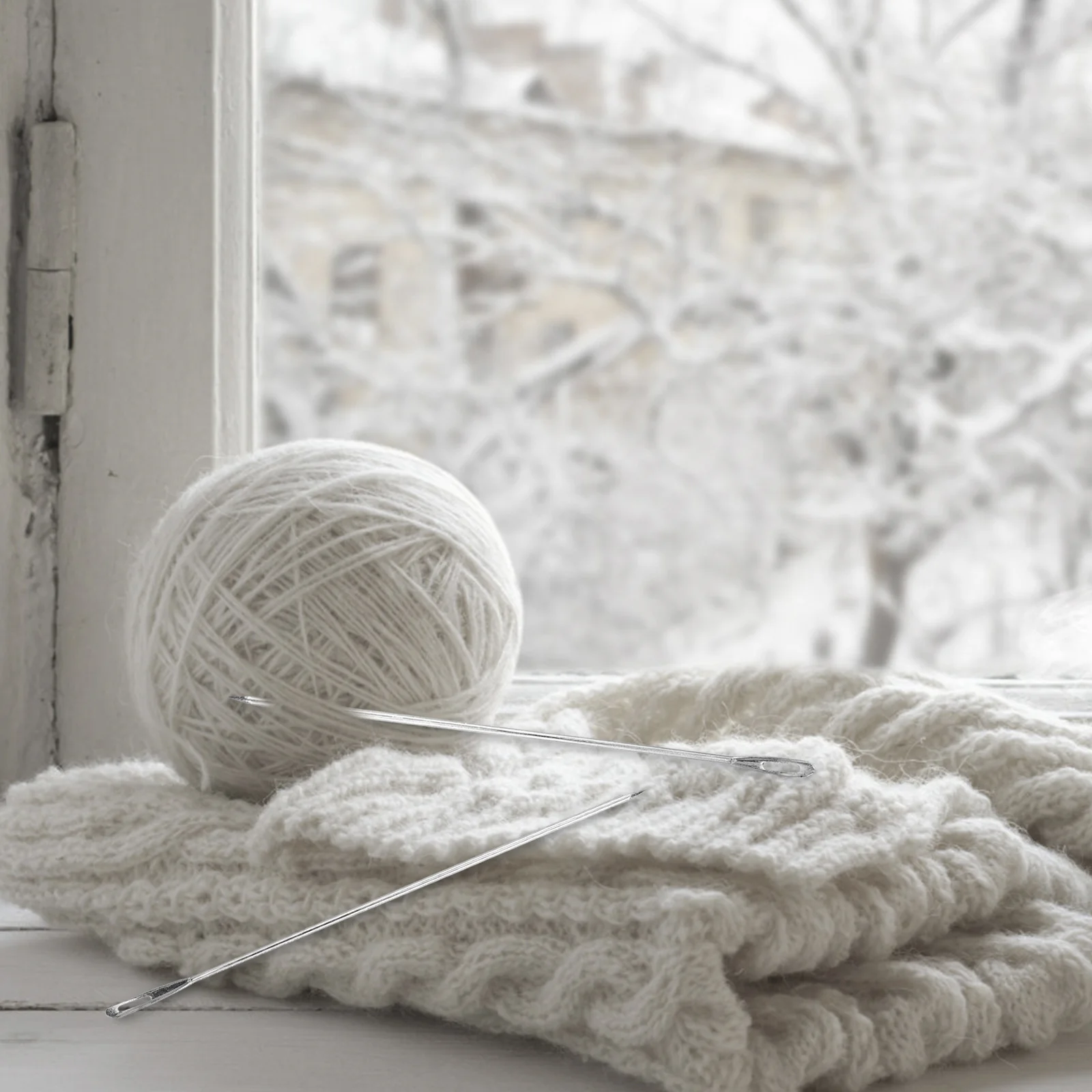 100 قطعة إبر نسيج معدني كبير للعين طرف حاد الحياكة الكروشيه الخياطة الغزل لوازم الحرفية إبر جريئة للحياكة