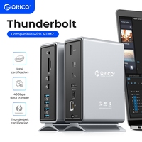 ORICO Thunderbolt 4 Docking Station Type C to HDMI-compatible  Adapter 4K@60Hz USB 3.0 3.1 HUB Splitter for MacBook Mac Windows