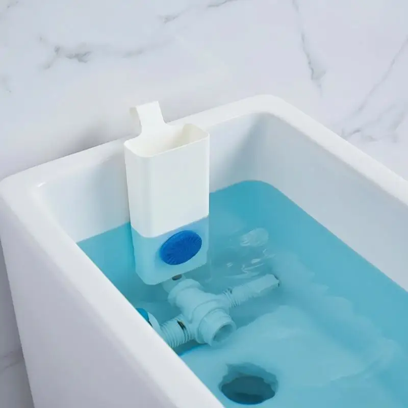 Automatic Toilet Bowl Cleaner Dispenser - Slow-Release Solid Cleaning Box for Toilet Tank, Hanging Dispenser for Blue Blocks
