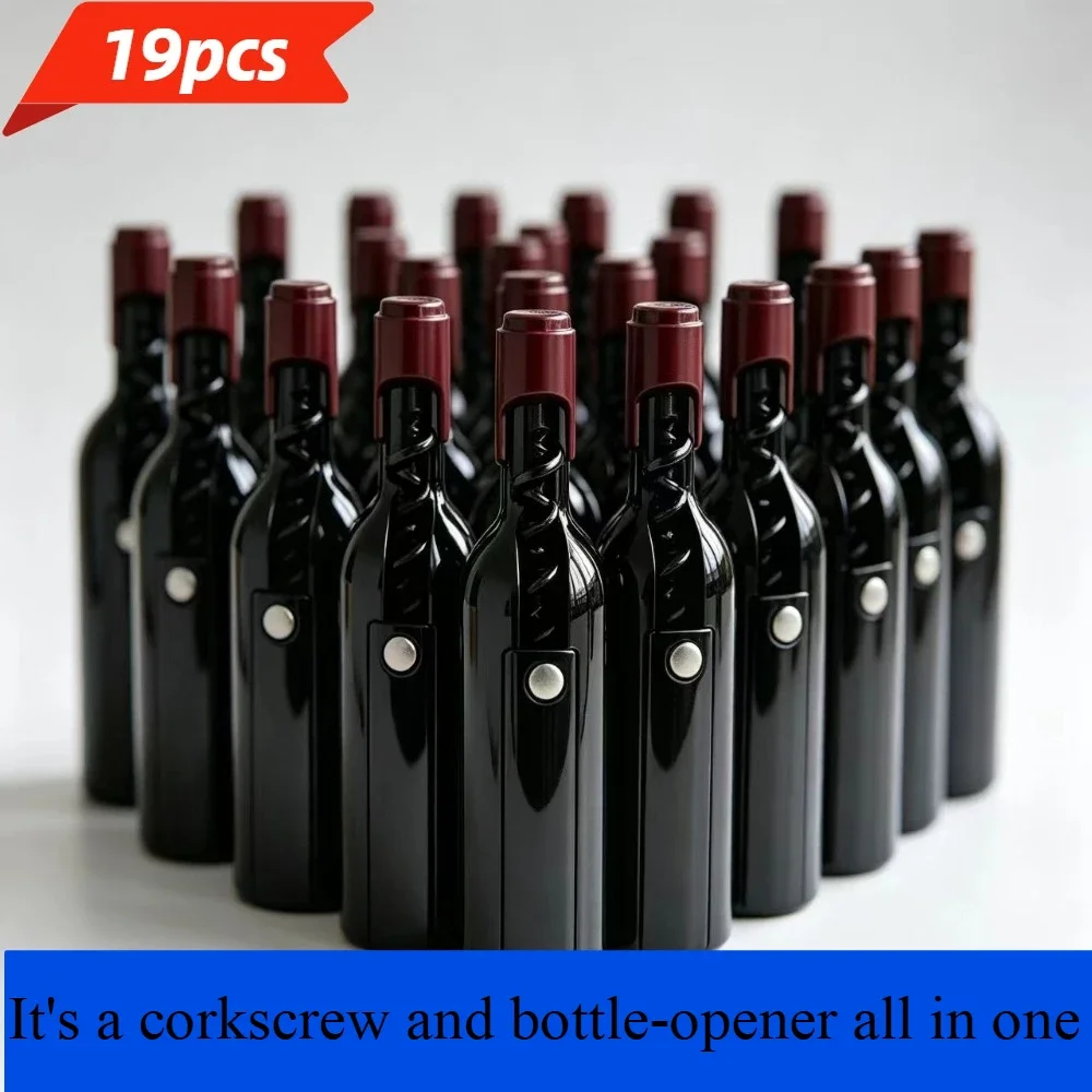 19pcs Wedding Gifts Bottle Opener Magnet for Refrigerator Foldable Wine Opener Champagne Corkscrew for Wedding Favors