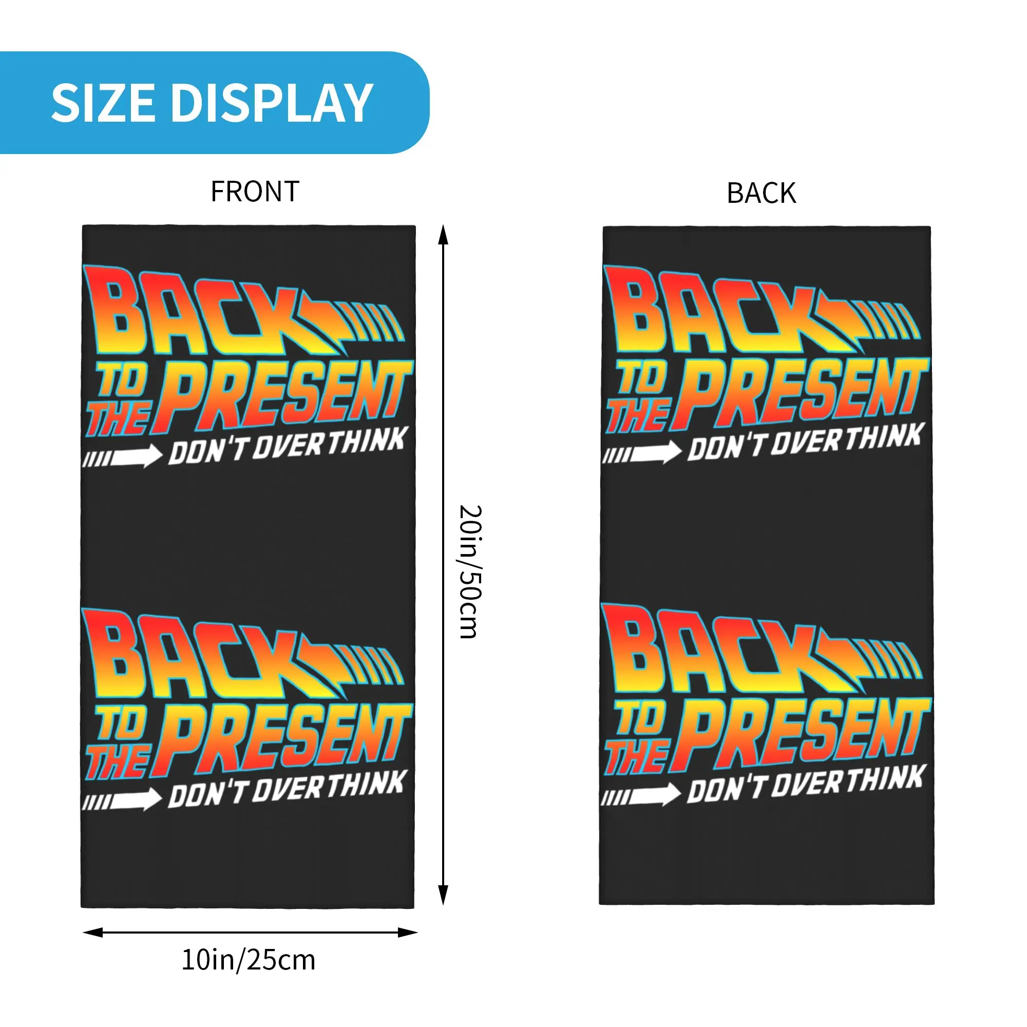 Movies Race Cars Back To The Future Bandana Neck Gaiter for Hiking Cycling Women Men Wrap Scarf Headband Warmer Face Scarf Cover