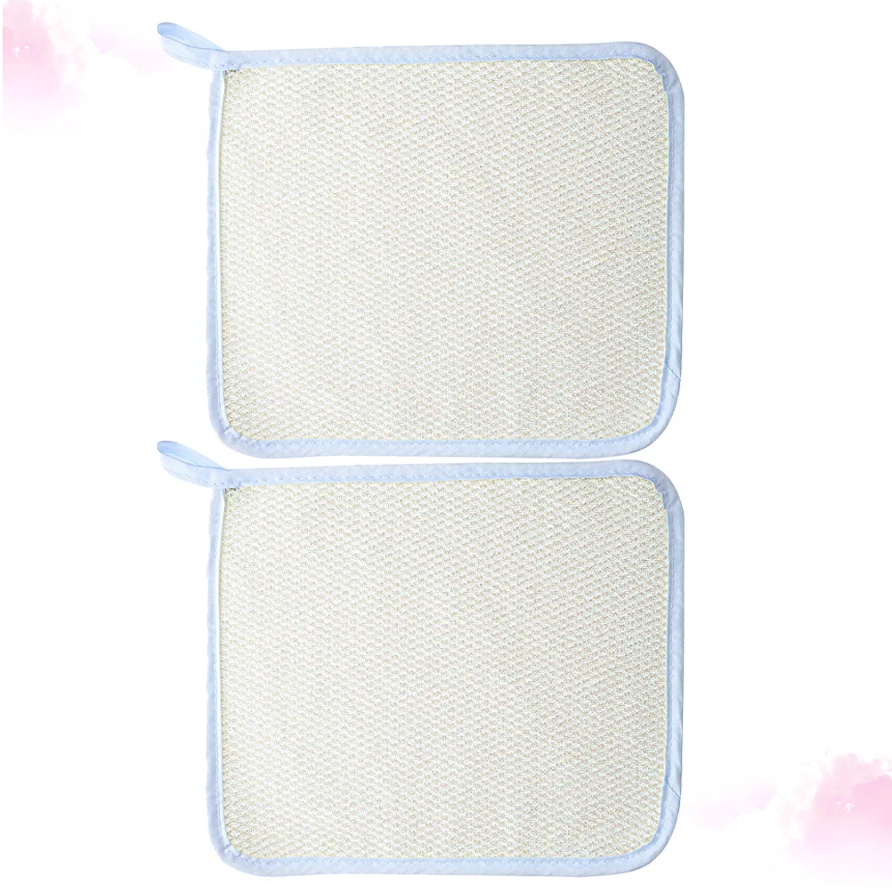 

2Pcs Nylon Exfoliating Wash Cloth Bath Towel Quick Dry Face Scrubber for Home Use Removes Dead Skin Sweat Grease