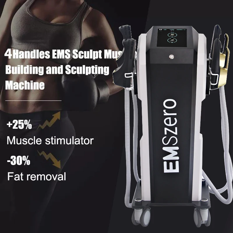 

NEW EMSzero Power 6500W 15 Tesla NEO Hi-emt EMS Body Sculpt Machine with 4Handles and Pelvic Stimulation Pad Optional EMSzero