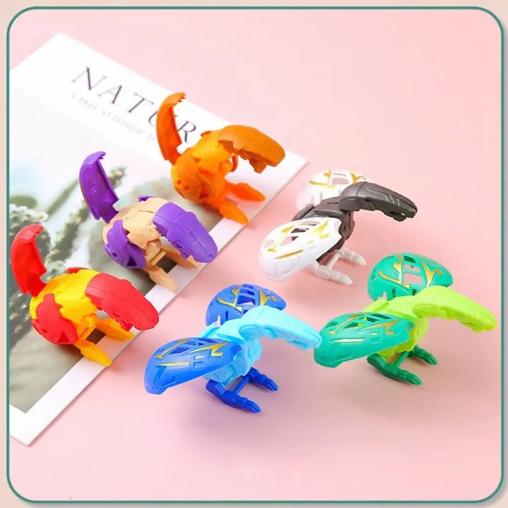 5pcs Plastic Dinosaur Transformed Eggs Random Color Multistyles Simulation Dinosaur Egg Deformation Dinosaur Egg
