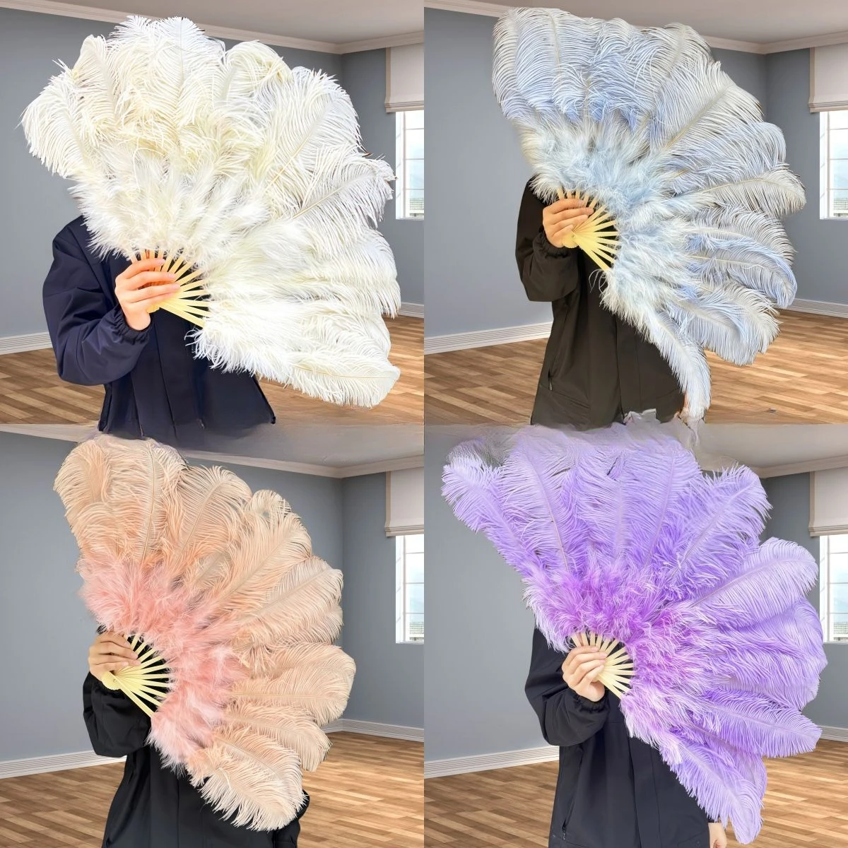 

Ostrich Hair Small Fan about 35CM Dance Bar Performance Net Red Flag Robe Photo Feather Fan