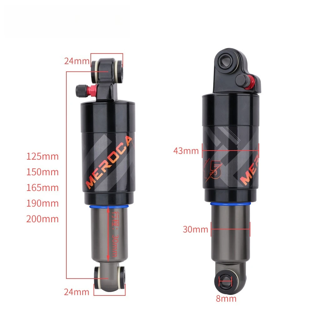 

Air pressure rear shock absorber Mountain bike folding car scooter rear 125/165/190mm shock absorber