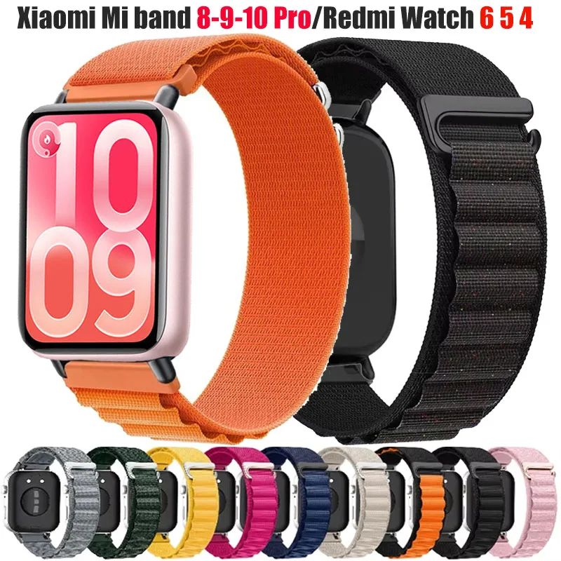 �y�Z�[�����zXiaomi Mi Band 10 Pro/9 Pro/8Pro�p�X�g���b�v �A���p�C�����[�v �X�|�[�c�o���h�����p �ʋC���̂���i�C�����u���X���b�g Redmi Watch 6 5 4�Ή�