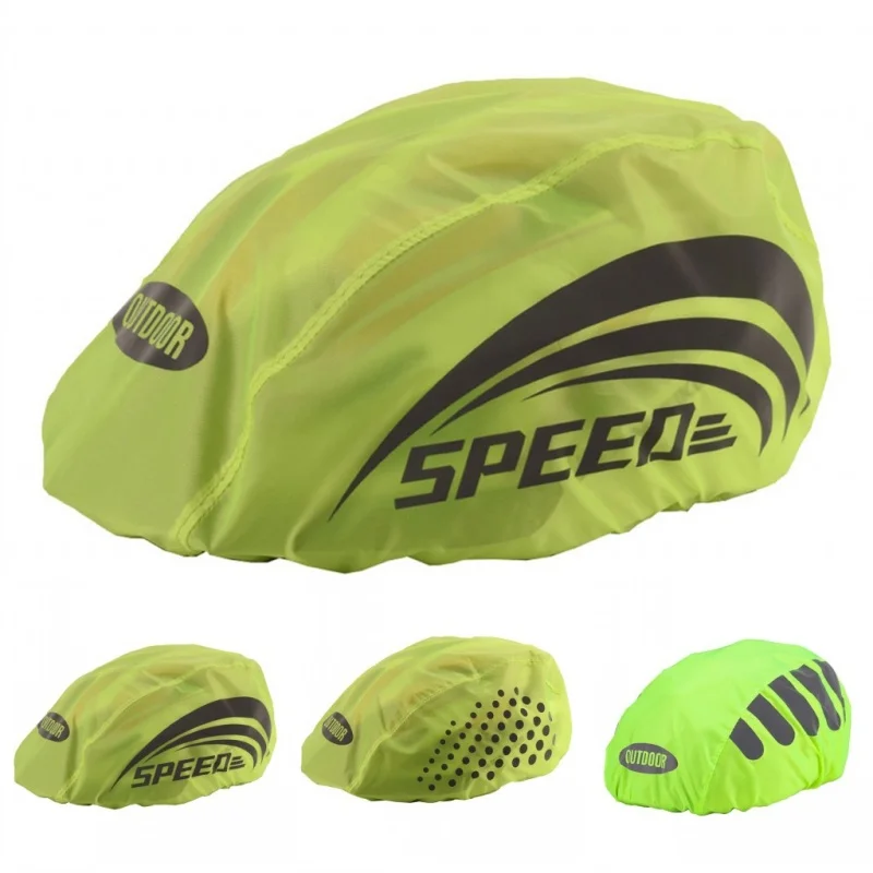 Motorcycle Waterproof Helmet Cap Protection Rain Cover Safety Reflective Strip Rain Protectors Cycling Hike Racing Oxford Hat Co