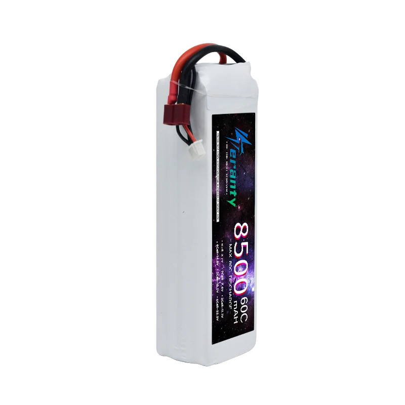 Teranty 14.8V 60C 8500mAh 4S Lipo Batteria con T/XT60 Spina Auto Batteria per RC Auto Barca Camion Elicottero Aerei Modelli da Corsa