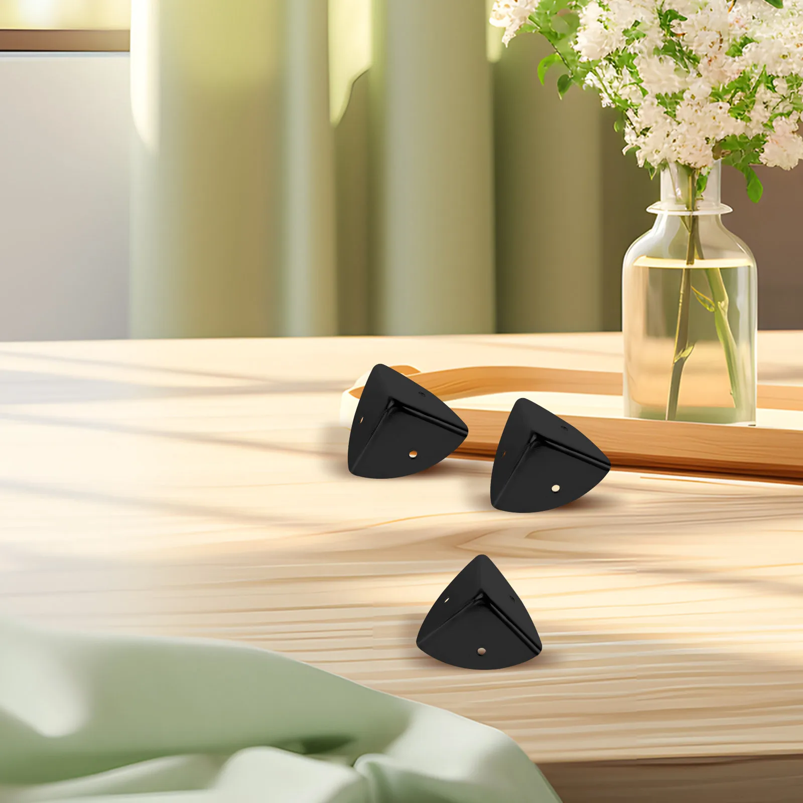 ตัวป้องกันมุมโลหะ 16 ชิ้น สำหรับกล่องเครื่องมือ ป้องกันขอบกล่อง สีดำ ป้องกันมุมกล่องเครื่องสำอาง ป้องกันขอบตู้ ทนทาน รุ่น Heavy Duty Five