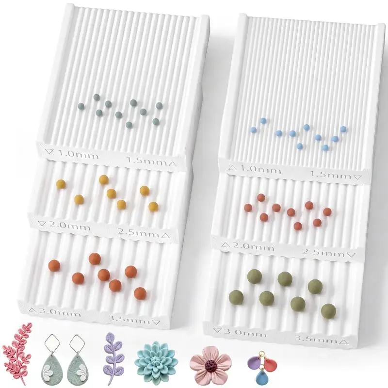 Teyva Daily 6-teiliges Polymer-Ton-Perlenroller-Set, 1 mm bis 3,5 mm Präzisions-Perlenformer, 6 Größen Tonroller-Set für Runde Perlen – Detail 1