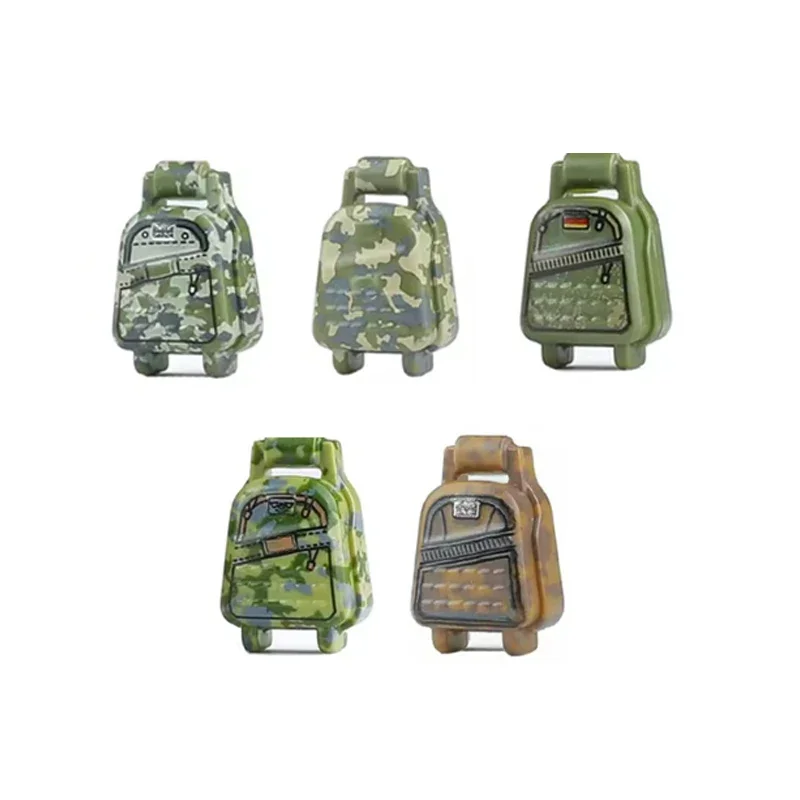 MOC Military Figures US UK Soldier Vest Helmet Building Blocks Bag Weapons WWII  Parts Modern SWAT Police Accessories kids toys