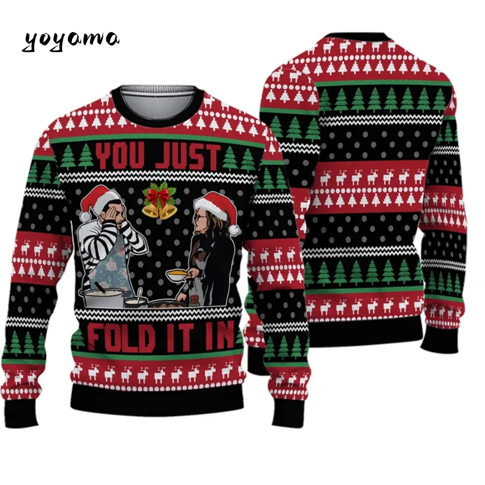 

Halloween Christmas Santa Claus Graffiti Vintage Winter Ugly Sweatshirts Spoof Harajuku Pullover Casual Funny Mans Sweatshirts