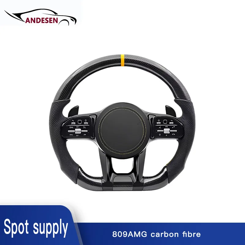 

Carbon Fiber Steering Wheel for Mercedes Benz AMG W204 W205 W213 W221 W222 W447 W463 W464 S500 E300 E220 C63 G63 A C E G V Class