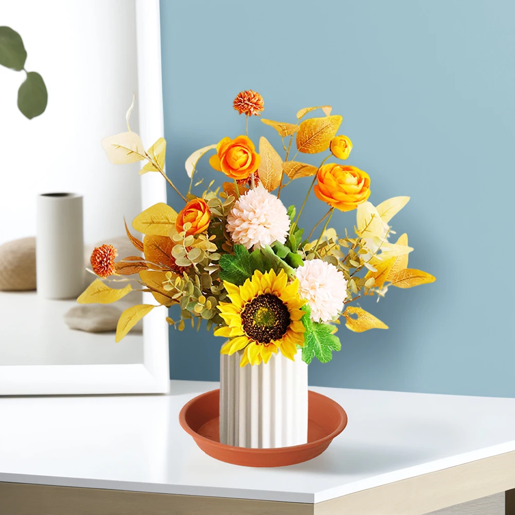 

5Pcs Flower Pot Coasters Diameter 28cm Plastic Plant Saucers Round Flower Pot Trays for Garden Balcony Flower Pots