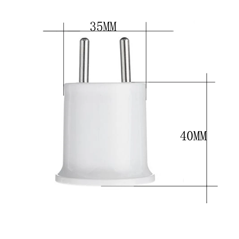 1/5/10PCS 35mm E27 To EU Screw Socket Lamp Holder Straight Plug Adapter For Energy Saving Lamps LED Heads Camera Heads B4