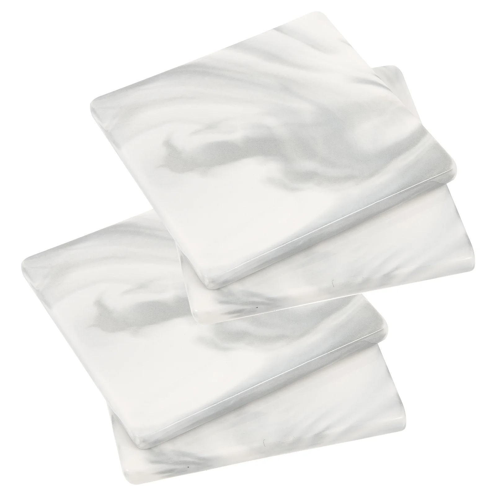 

4 Pcs Cup Coasters Marbling Desktop Pad Delicate Mug Insulation Cushion Ceramic