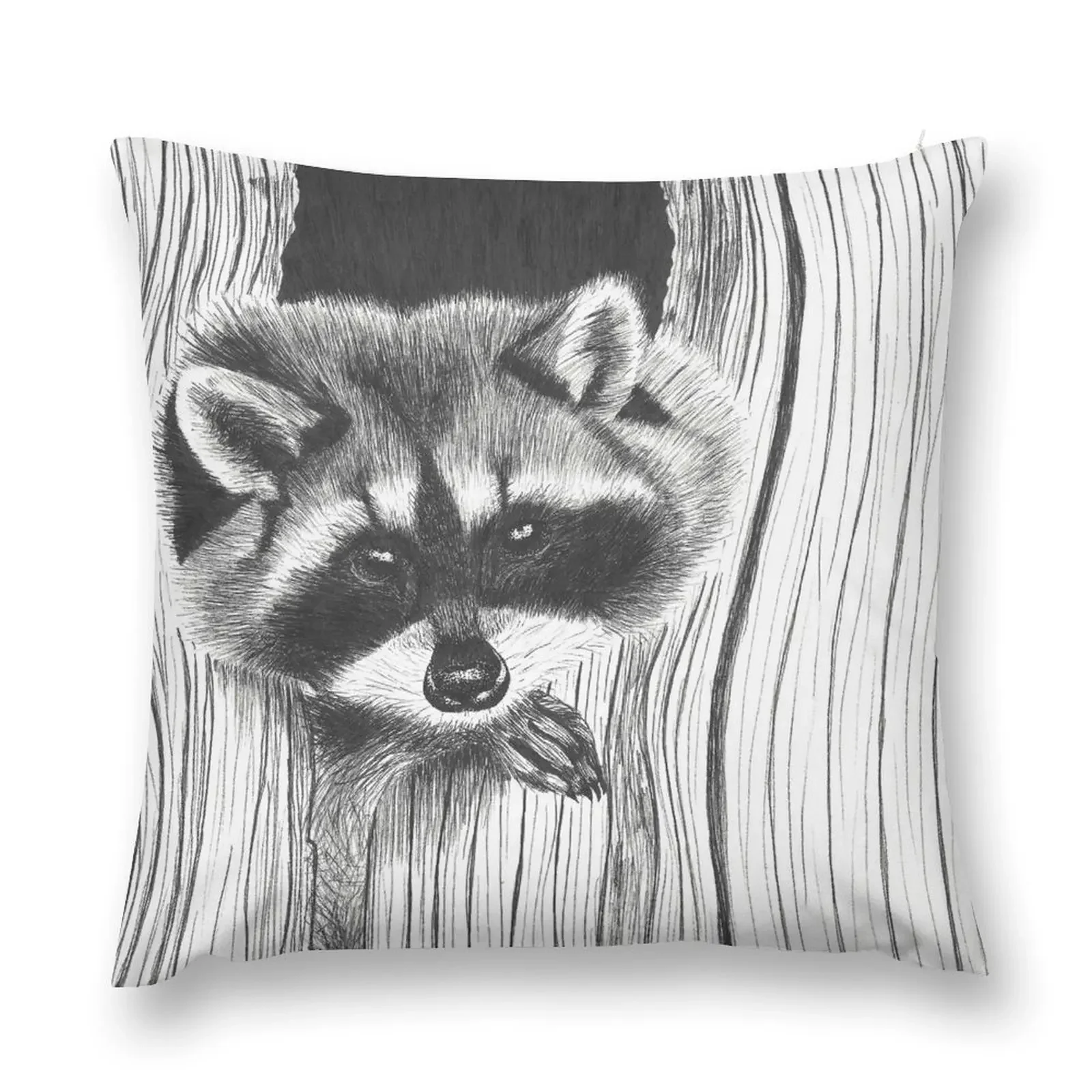 Moxie the Stealthy Raccoon Throw Pillow Couch Pillows Embroidered Cushion Cover pillow