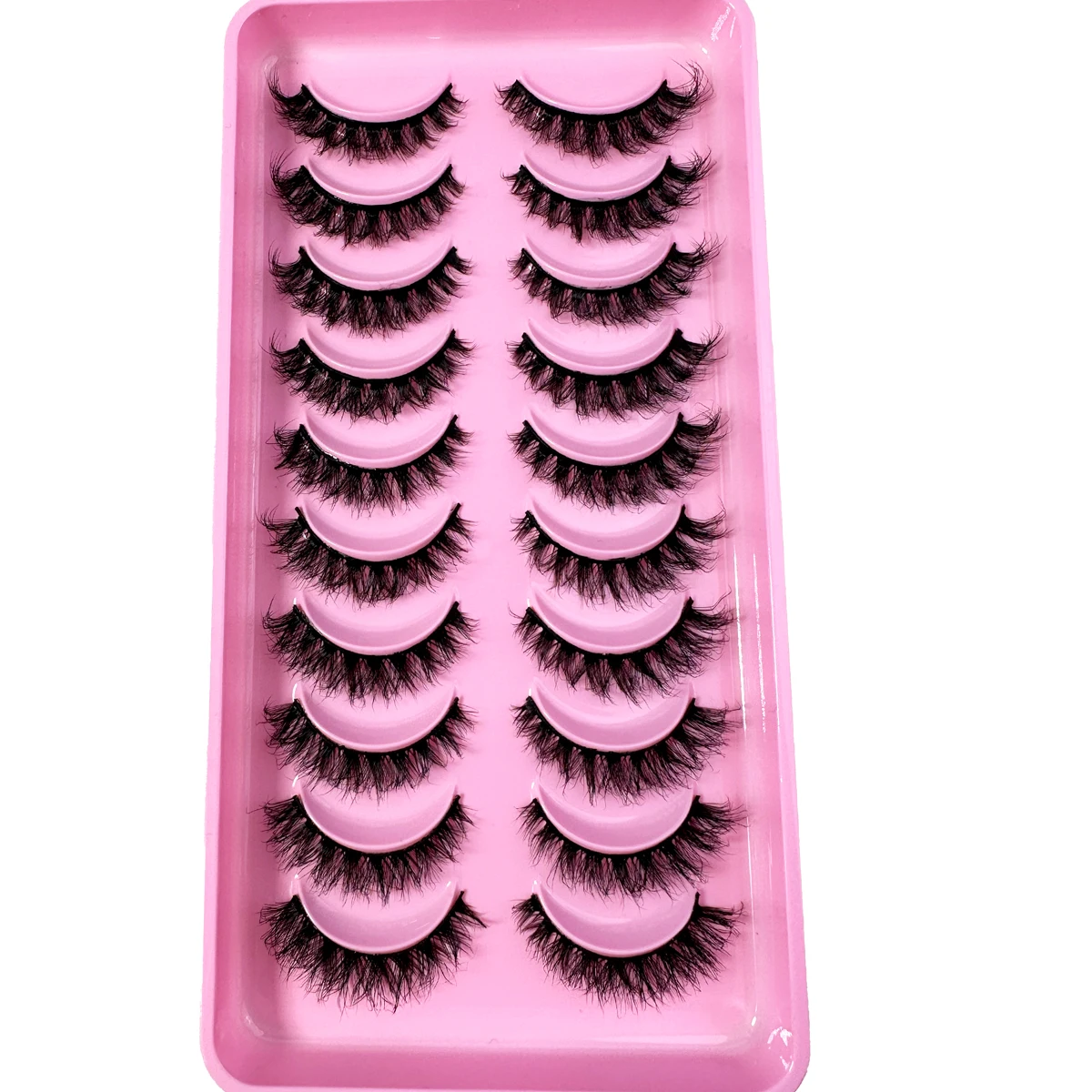 New5D Flauschige Wimpern 3D-Nerzwimpern 100 % tierversuchsfreie Wimpern Handgefertigte wiederverwendbare kurze natürliche Wimpern Maquillaje Wimpern Nerz