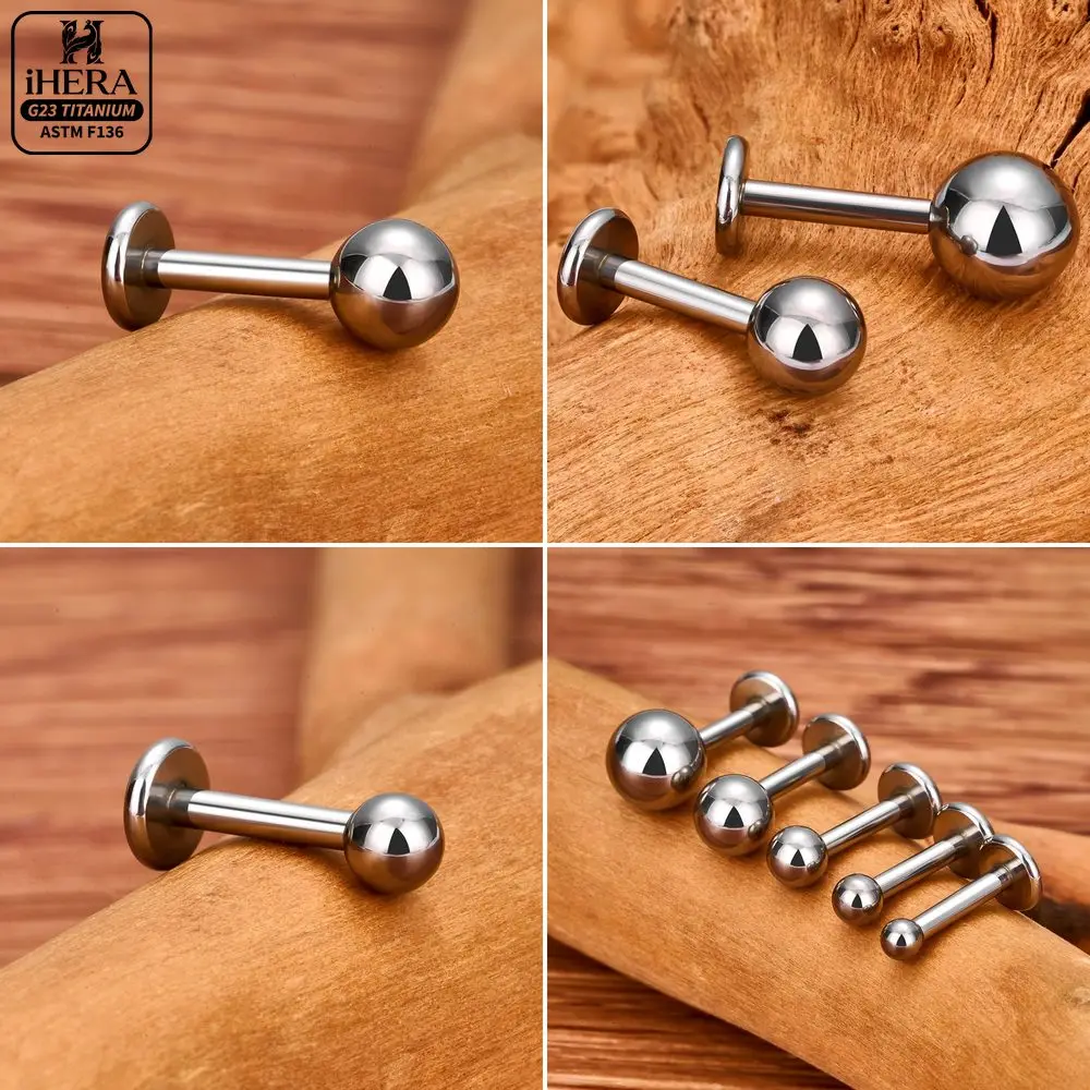 Tiny Minimalist F136 Titanium Piercing Internal Thread Push In Labret Studs Set Helix Tragus Lip Ear Body Piercing Jewelry Gift