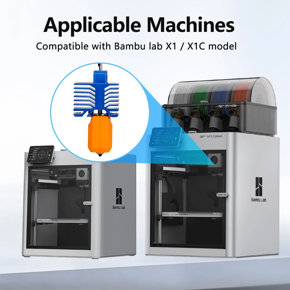 TZ5.0 Hotend-Kit für Bambu Lab P1P/P1S, einteilige Bimetall-Härtestahldüse, Hotend 0,4 mm für Bambulab X1/X1C 3D-Druckerteil – Detail 11