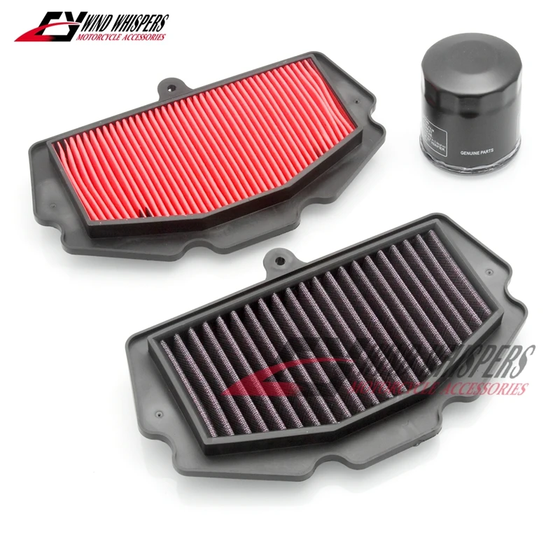 Motorcycle Oil Air Filter Intake Cleaner For Kawasaki EX400 Ninja 400  2018-2023 ER400 Z400   2019-2023 ZX-4R ZX4R 2023-2024